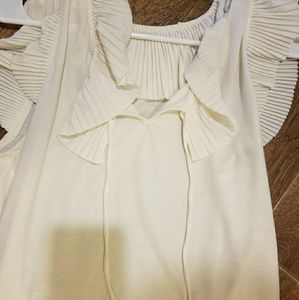 Banana republic ruffle sleeved tank top